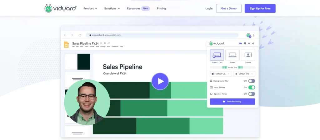 screenshort of vidyard